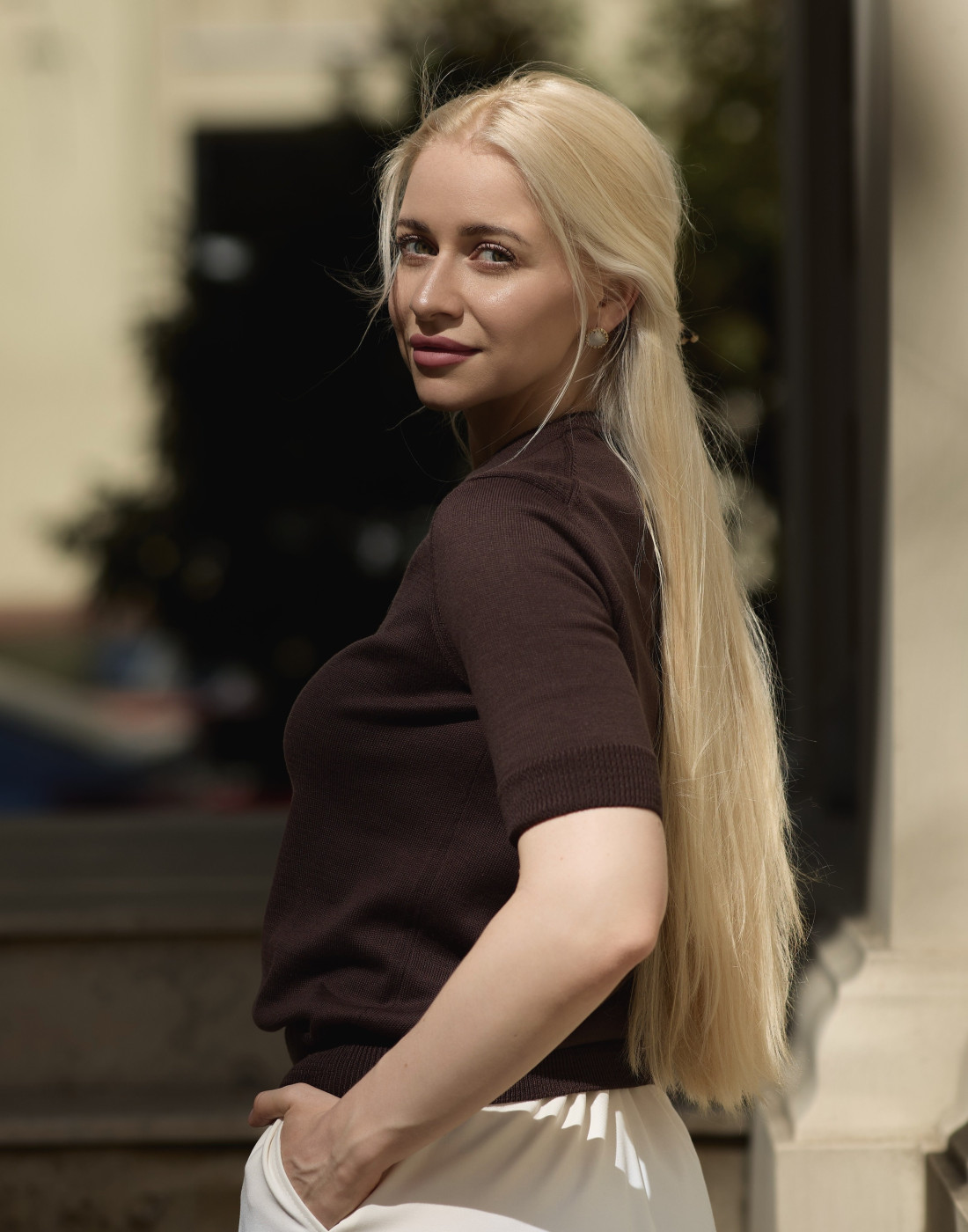 Футболка жіноча в'язана - шоколад