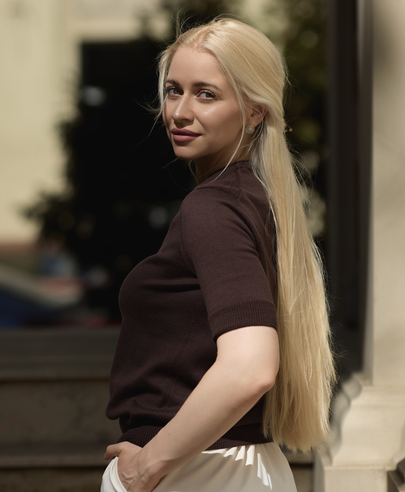 Футболка жіноча в'язана - шоколад