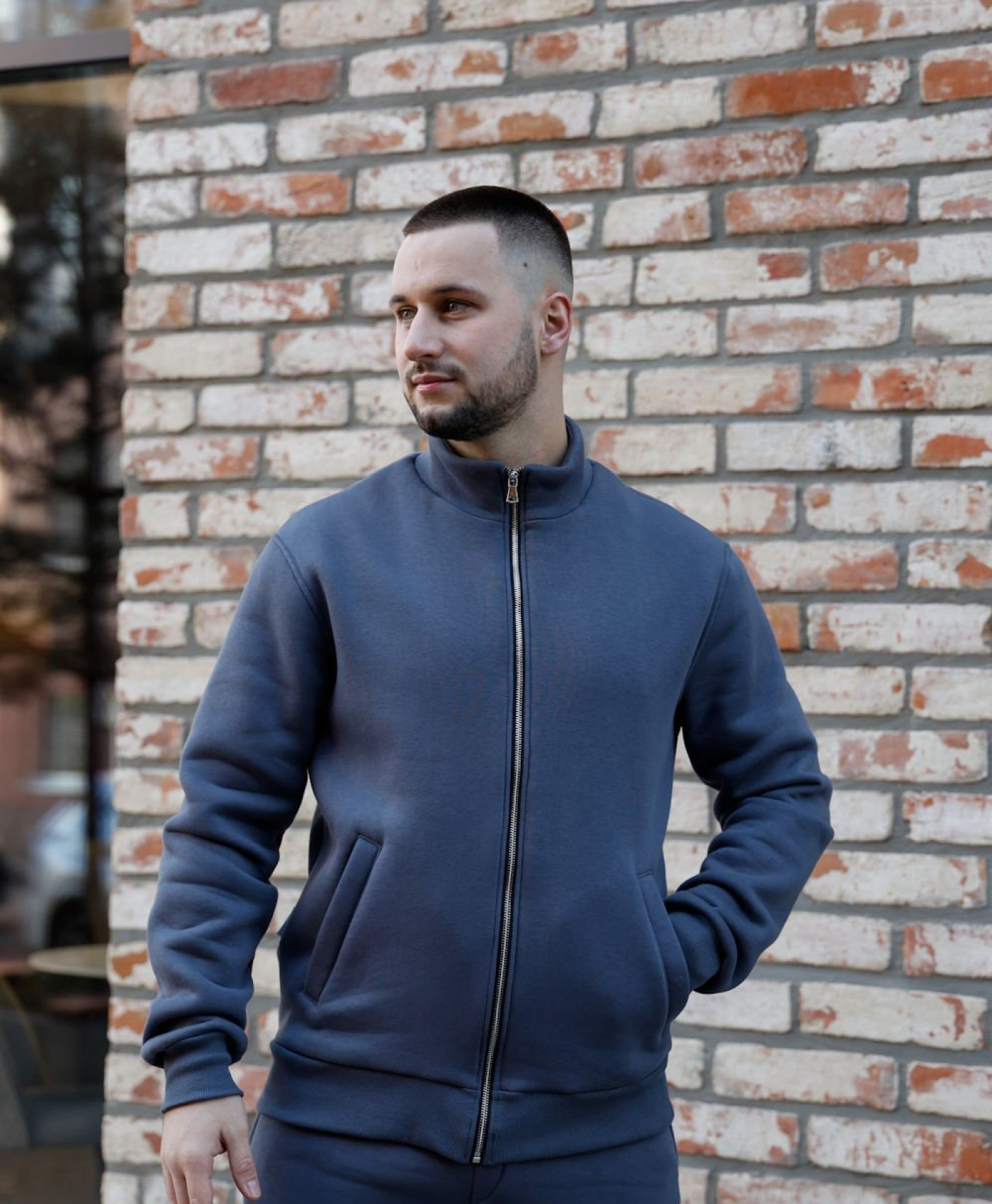 Зимовий чоловічий костюм "BOSS"- графіт